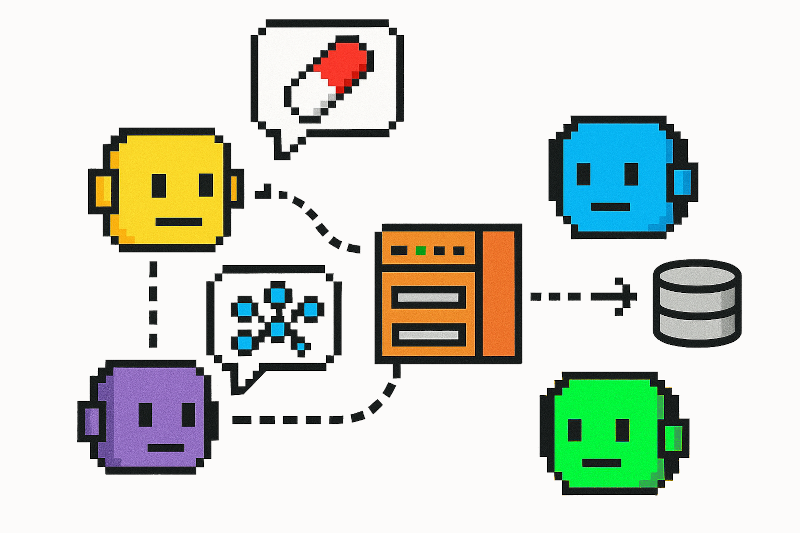 multi-agent system using model context protocol (MCP) to perform tasks related to drug development